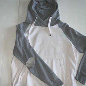 Gray And White Hoodie